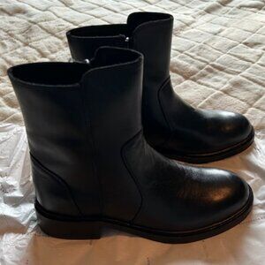 NIB By Anthropologie Short Riding Leather Boots - Size 38 (7-7 1/2)